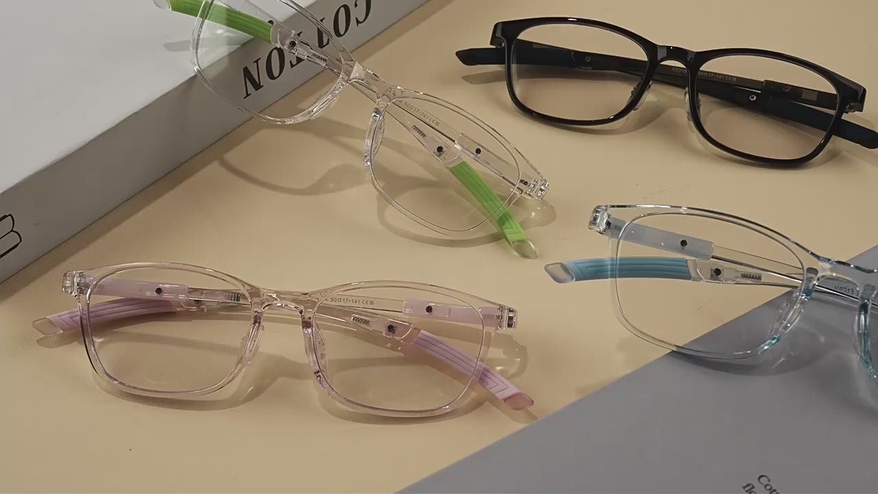 FOURGEM Kids Anti-Blue Light Polygon Eyeglasses Frames K8213