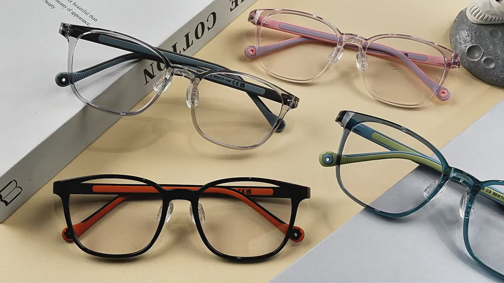 FOURGEM Kids Anti-Blue Light Oval Eyeglasses Frames K8206