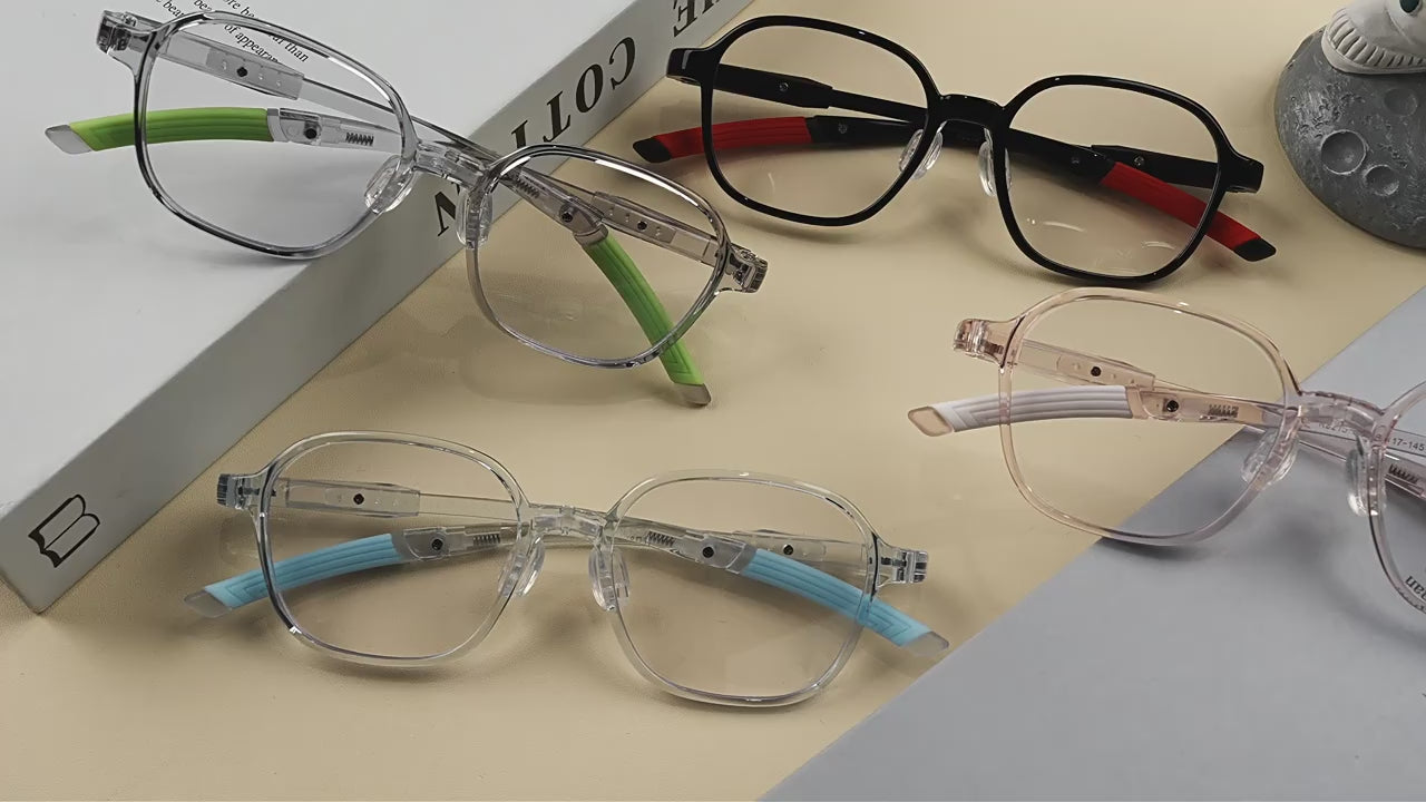 FOURGEM Kids Anti-Blue Light Oval Eyeglasses Frames K8215