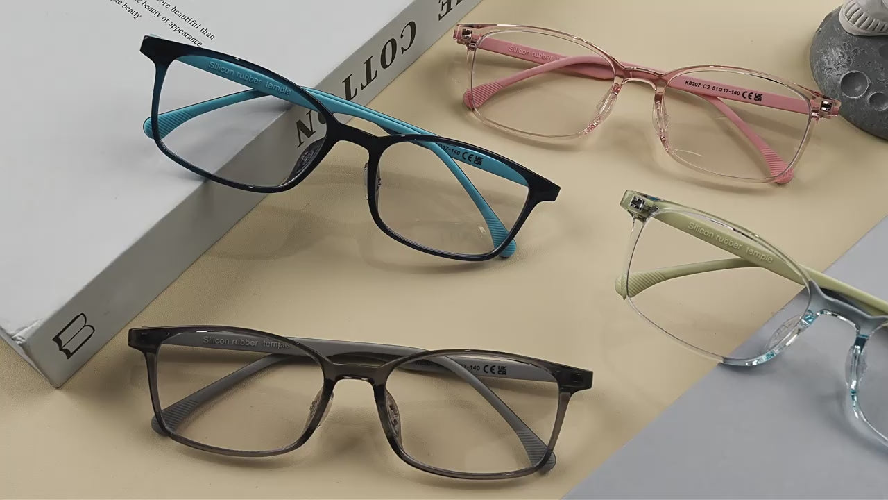 FOURGEM Kids Anti-Blue Light Square Eyeglasses Frames K8207