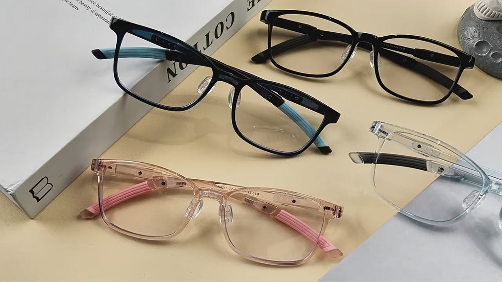 FOURGEM Kids Anti-Blue Light Square Eyeglasses Frames K8217