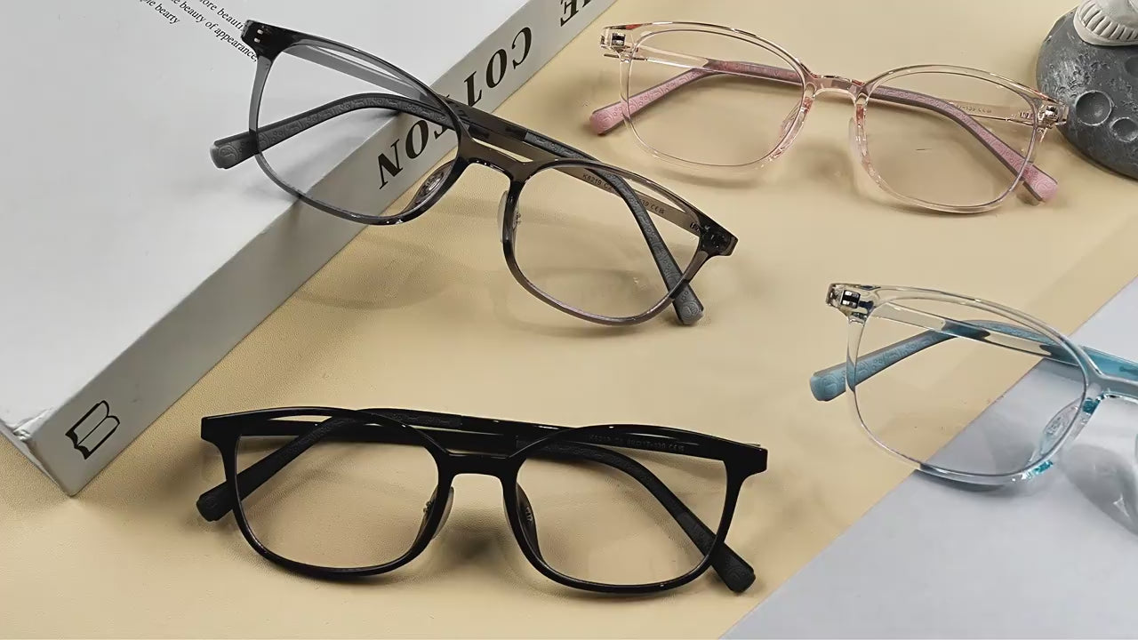 FOURGEM Girls Anti-Blue Light Oval Eyeglasses Frames K8219